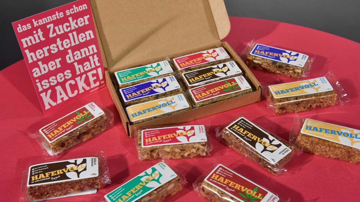 Samples of various Hafervoll products