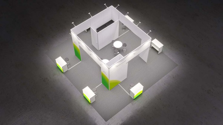 Group stand type A: Stand construction with modern colour concept at reasonable costs.